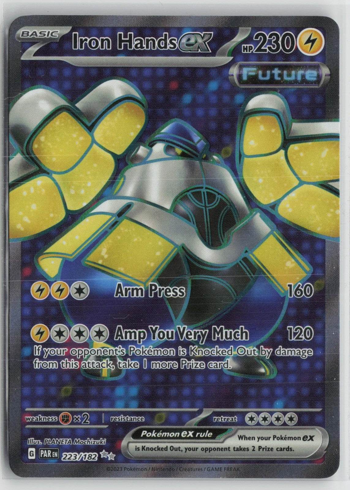 Iron Hands ex 223/182 Ultra Rare Paradox Rift Pokemon NM