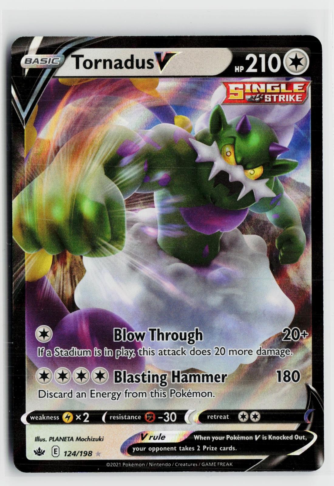 Tornadus V 124/198 Chilling Reign NM Holo V Rare Pokemon