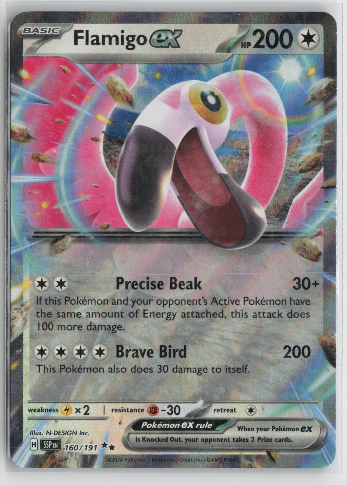 Flamigo ex 160/191 Double Rare Surging Sparks Pokemon NM