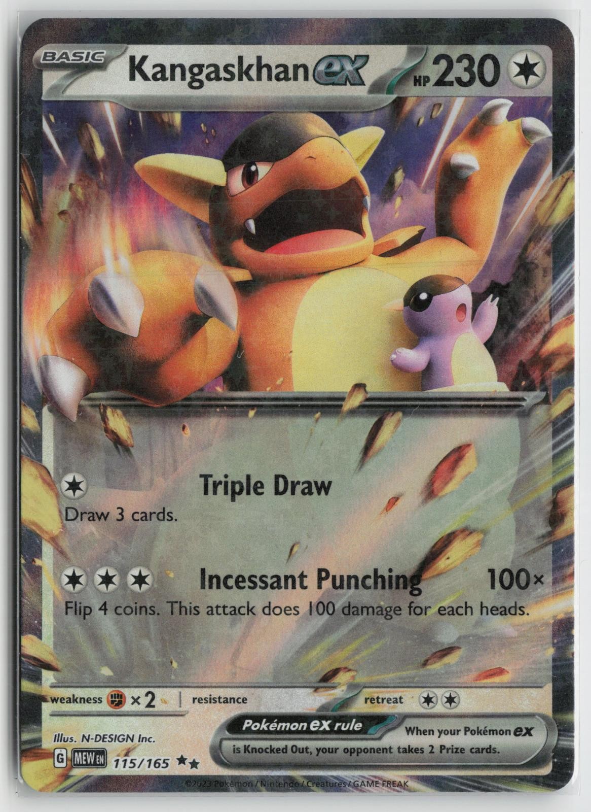 Kangaskhan ex 115/165 Double Rare 151 Pokemon NM