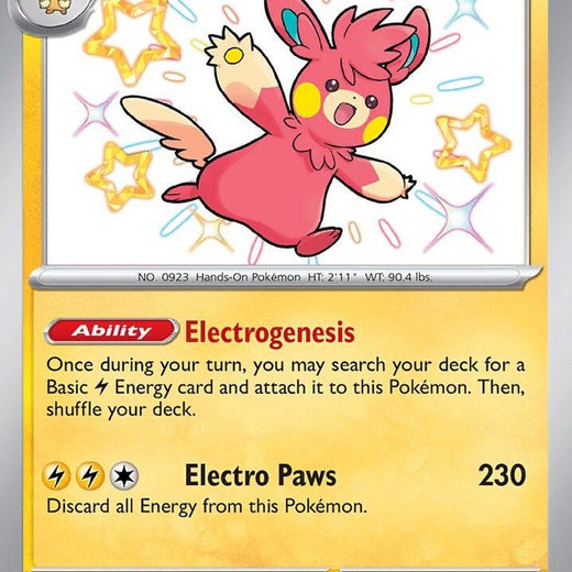 Pawmot 144/091 Paldean Fates PAF Shiny Rare Near Mint Pokemon 2024