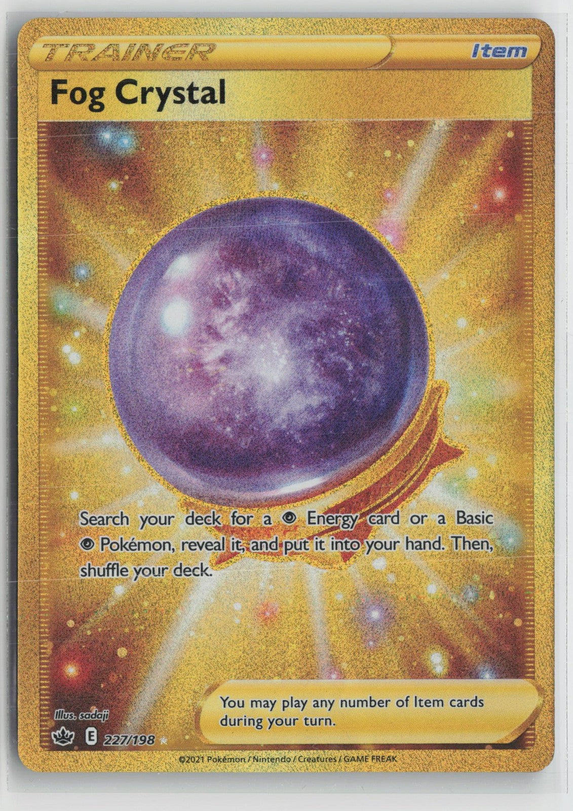 Fog Crystal 227/198 Secret Rare Chilling Reign Pokemon NM