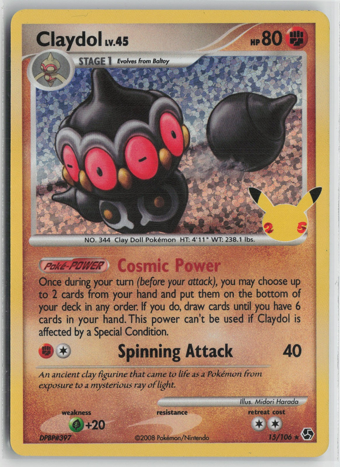 Claydol Classic Collection Celebrations: Classic Collection 15/106 NM