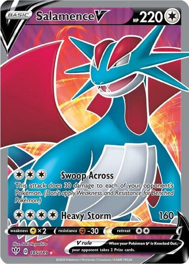 Salamence V 185/189 Darkness Ablaze DAA Ultra Rare mint 185 Pokemon 2020