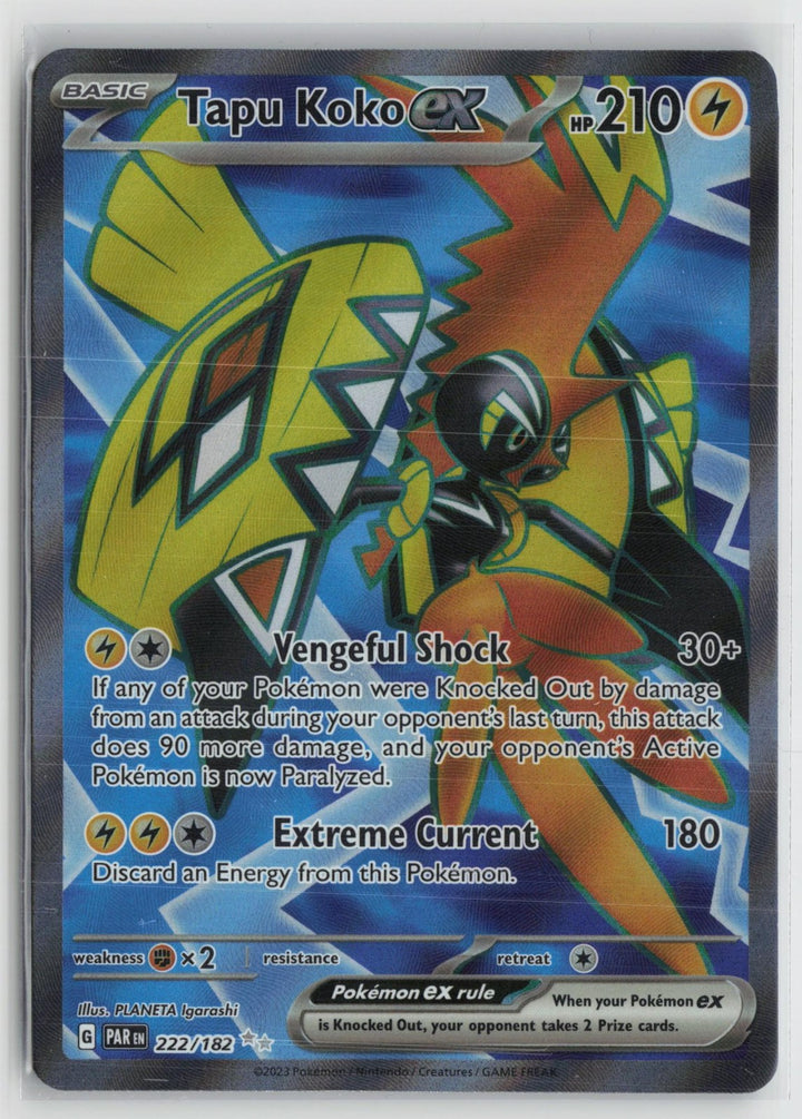 Tapu Koko ex 222/182 Ultra Rare Paradox Rift Pokemon NM0