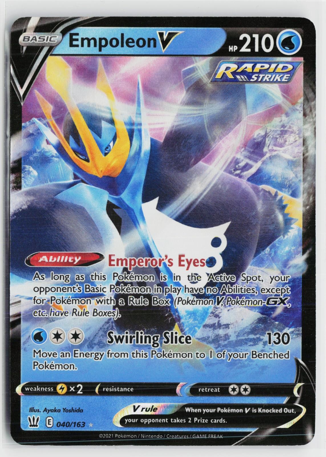 Empoleon V 040/163 Battle Styles NM Holo V Rare Pokemon