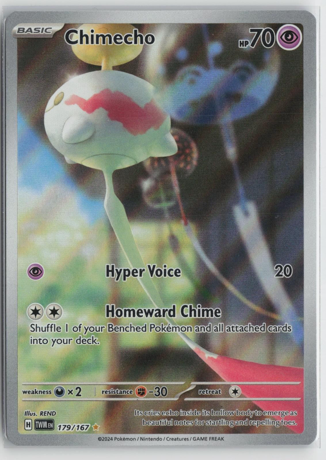 Chimecho 179/167 Illustration Rare Twilight Masquerade Pokemon NM
