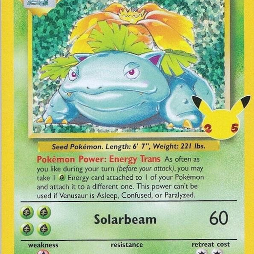 Venusaur 15/102 Celebrations CEL Ultra Rare mint 15 Pokemon