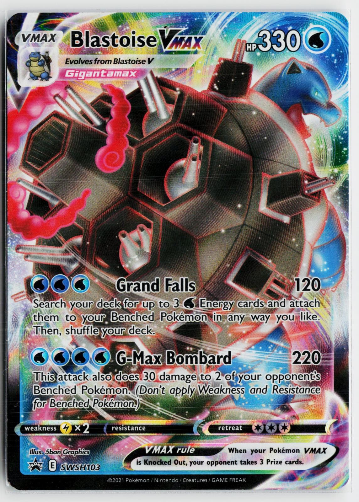 Blastoise VMAX SWSH103 Sword & Shield Promo NM Holo P Pokemon