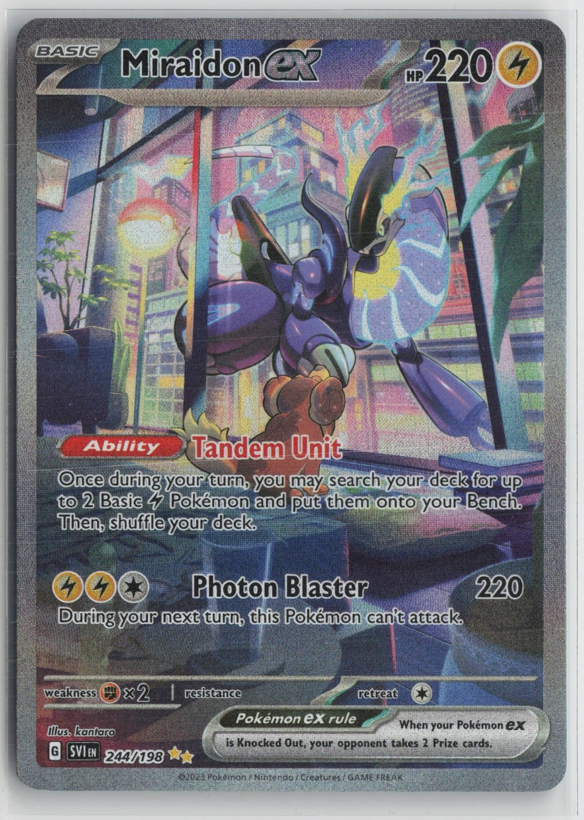 Miraidon ex 244/198 Special Illustration Rare Scarlet & Violet Pokemon NM