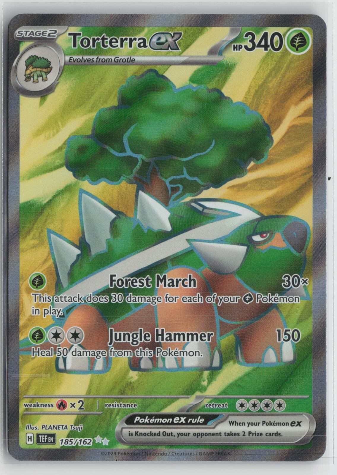 Torterra ex 185/162 Ultra Rare Temporal Forces Pokemon NM
