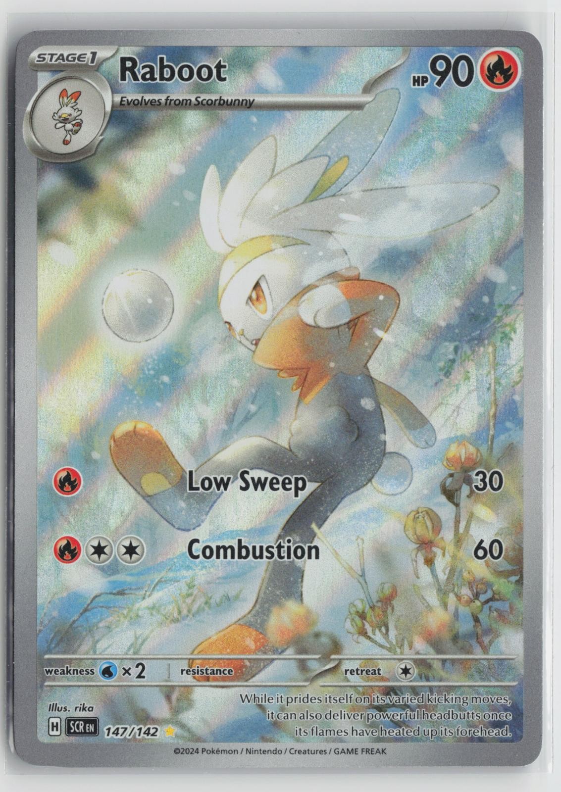 Raboot 147/142 Illustration Rare Stellar Crown Pokemon Holo NM