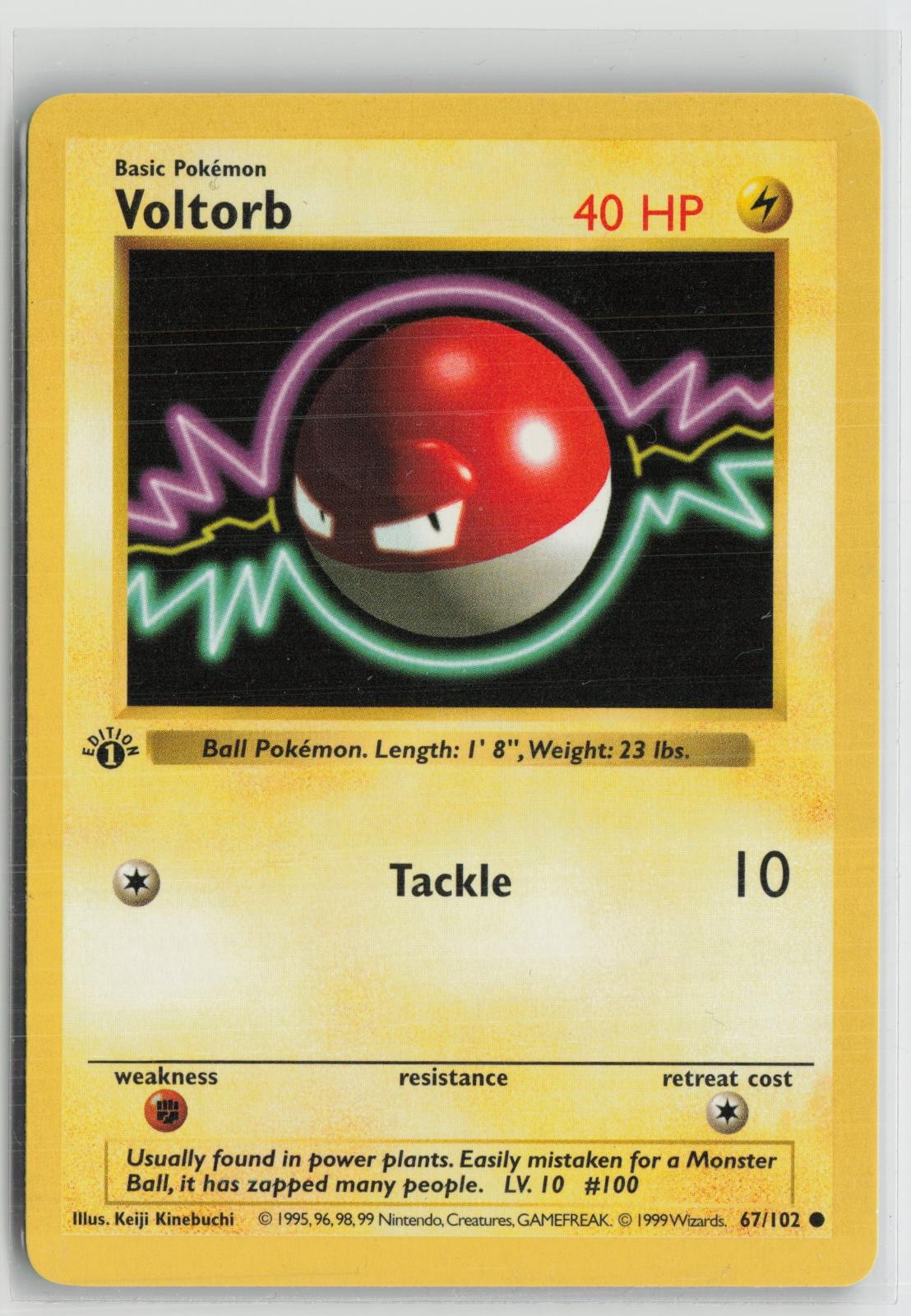 Voltorb 67/102 Common Base Set Shadowless Pokemon NM
