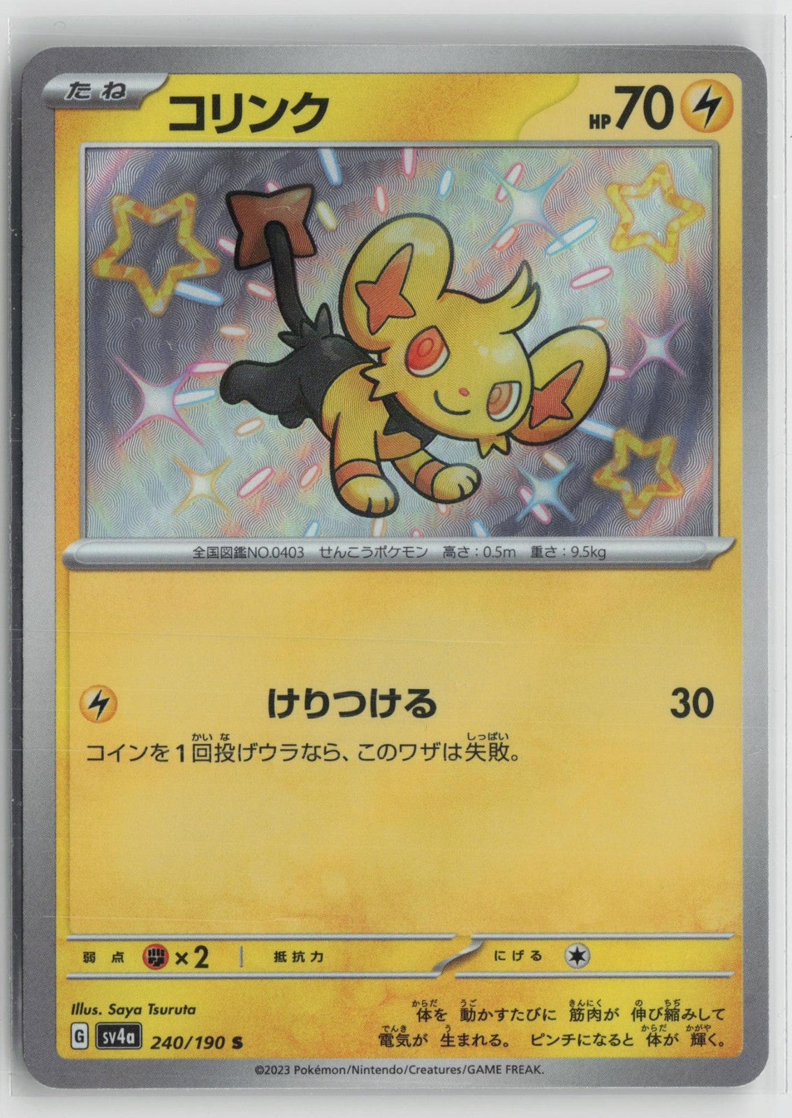 Shinx 240/190 Shiny Shiny Treasure ex Pokemon Japanese NM