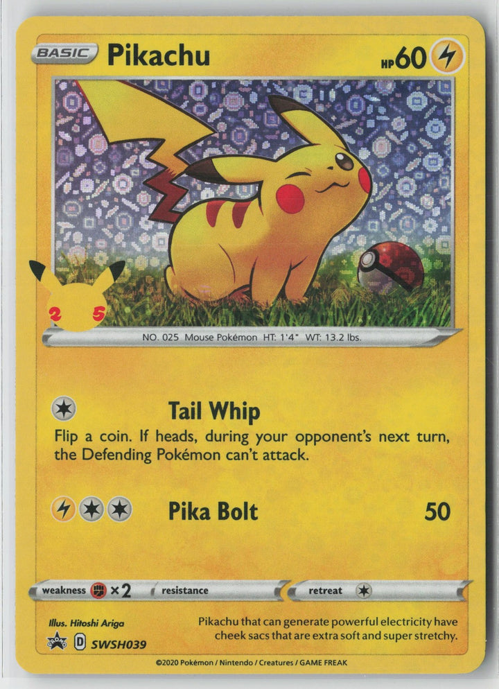 Pikachu SWSH039 Promo SWSH Black Star Pokemon NM0
