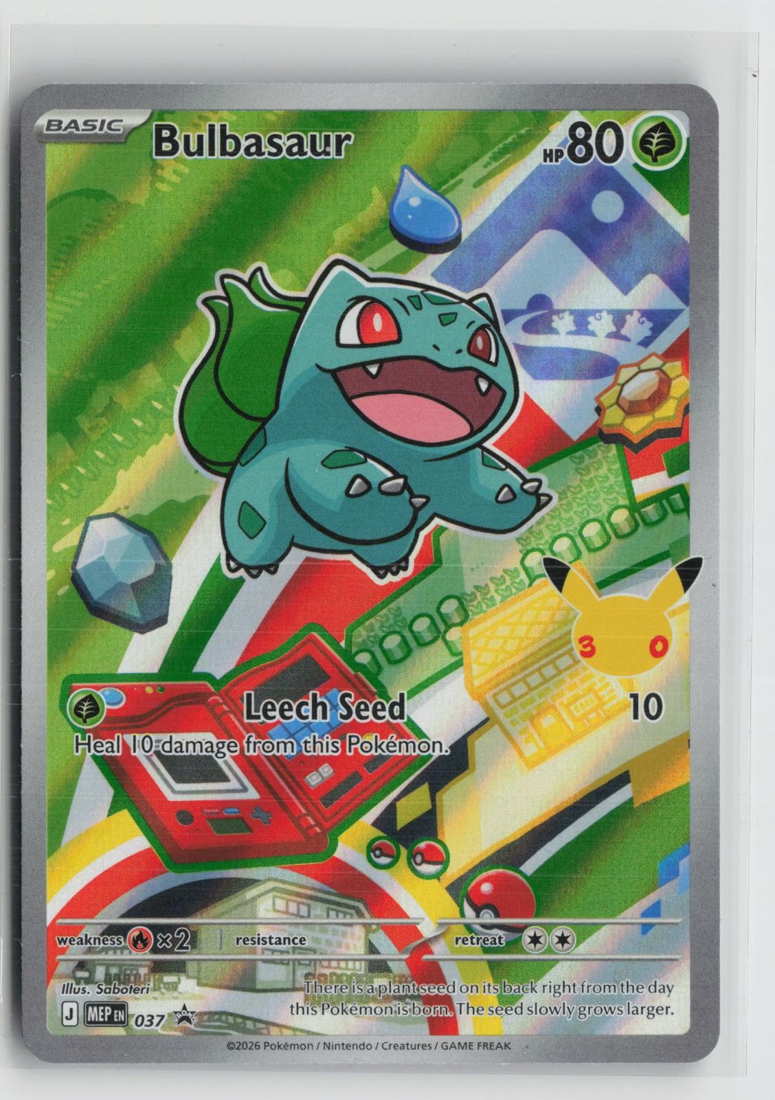 Bulbasaur 037 Holo Promo ME: Mega Evolution Promo Pokemon NM