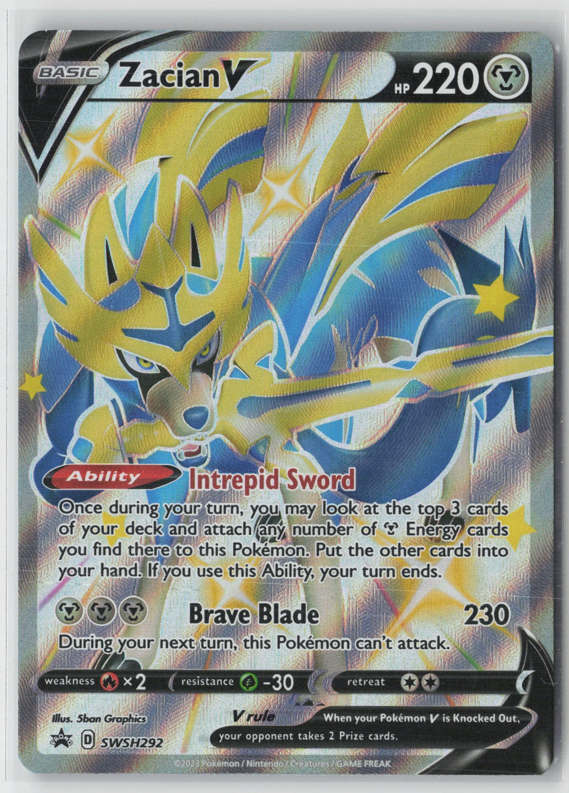 Zacian V (Shiny) - Promo SWSH: Sword & Shield Promo Cards SWSH292 NM