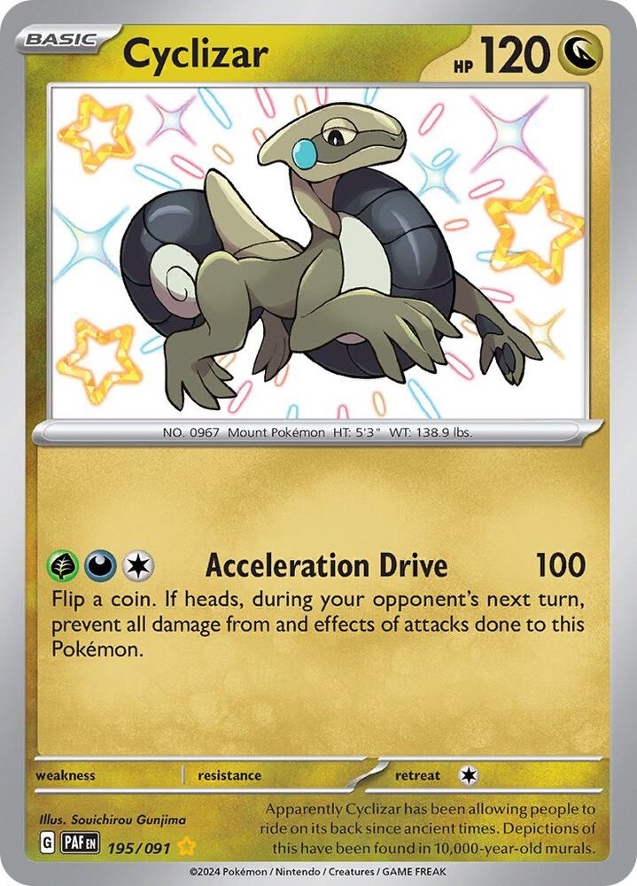 Cyclizar 195/091 Paldean Fates PAF Shiny Rare Near Mint Pokemon 2024