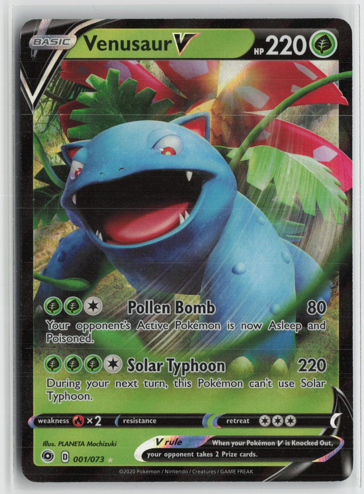 Venusaur V 001/073 Holo V Rare Champion's Path Pokemon NM