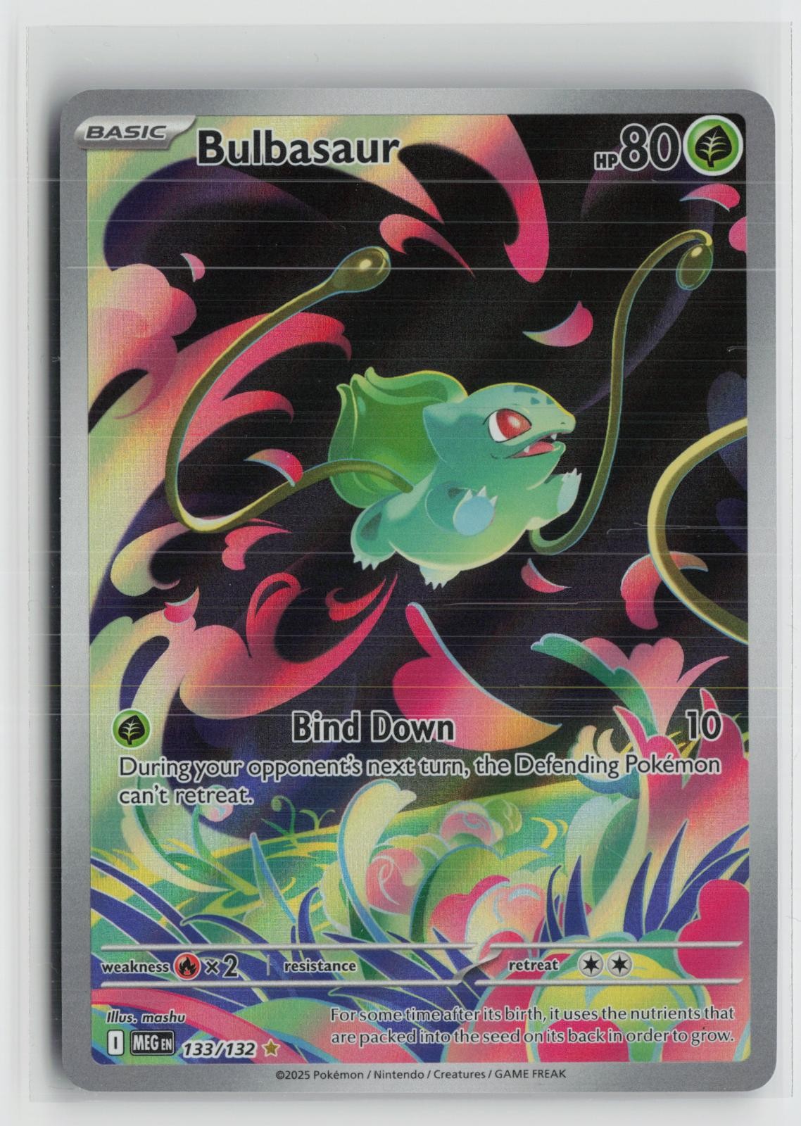 Bulbasaur 133/132 Illustration Rare Mega Evolution Pokemon NM