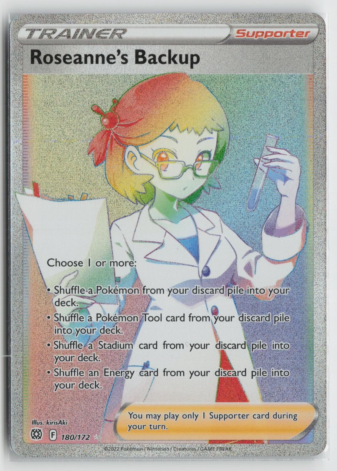 Roseanne's Backup 180/172 Rainbow Rare Brilliant Stars Pokemon NM
