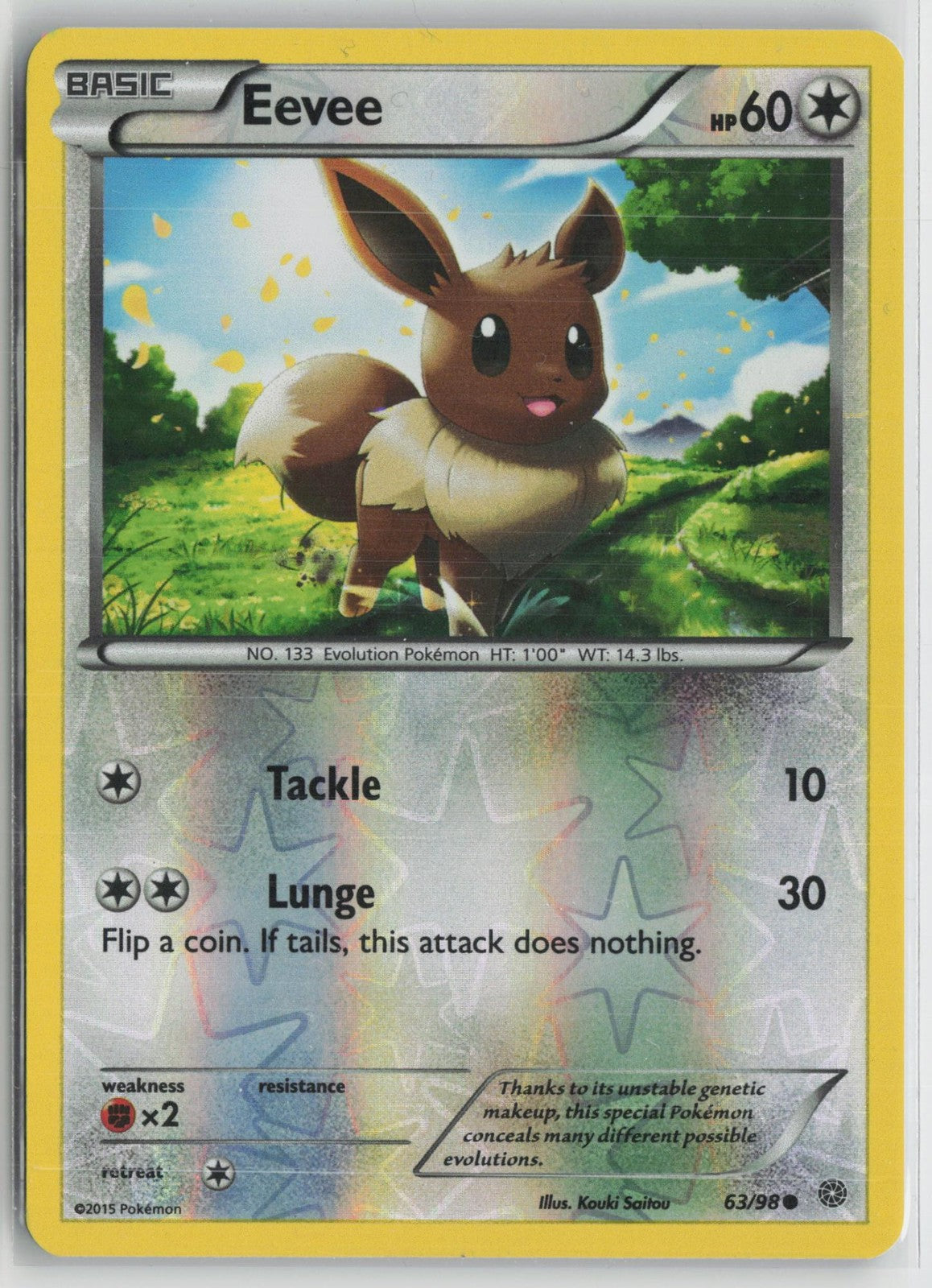 Eevee 63/98 Reverse Holo Ancient Origins Pokemon NM