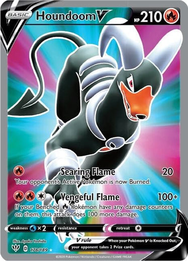 Houndoom V 178/189 Darkness Ablaze DAA Ultra Rare mint 178 Pokemon 2020