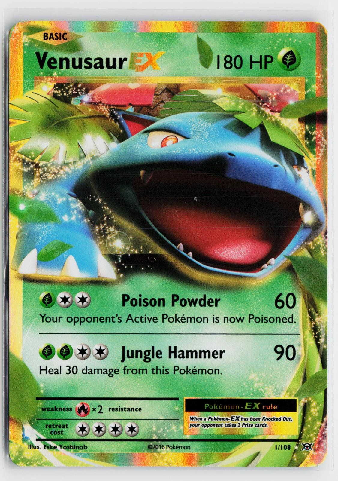 Venusaur EX 1/108 Evolutions NM Holo EX Rare Pokemon