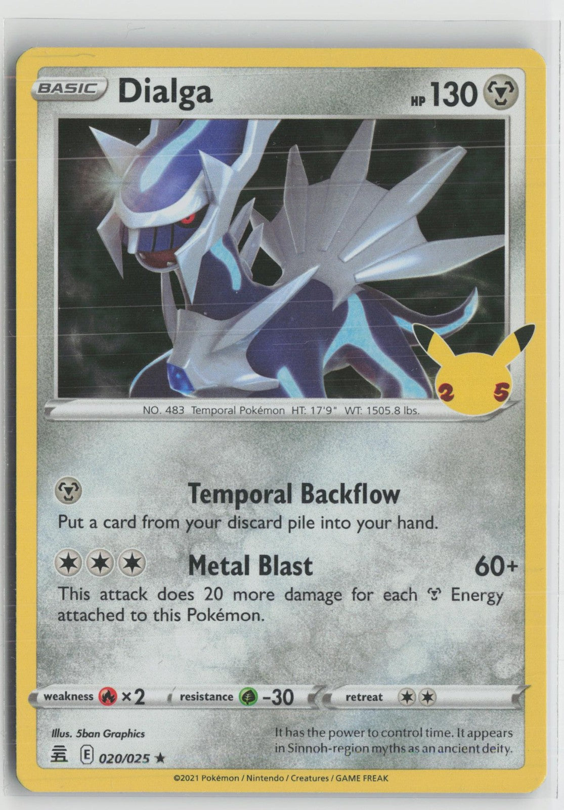 Dialga 020/025 Rare Celebrations Pokemon NM