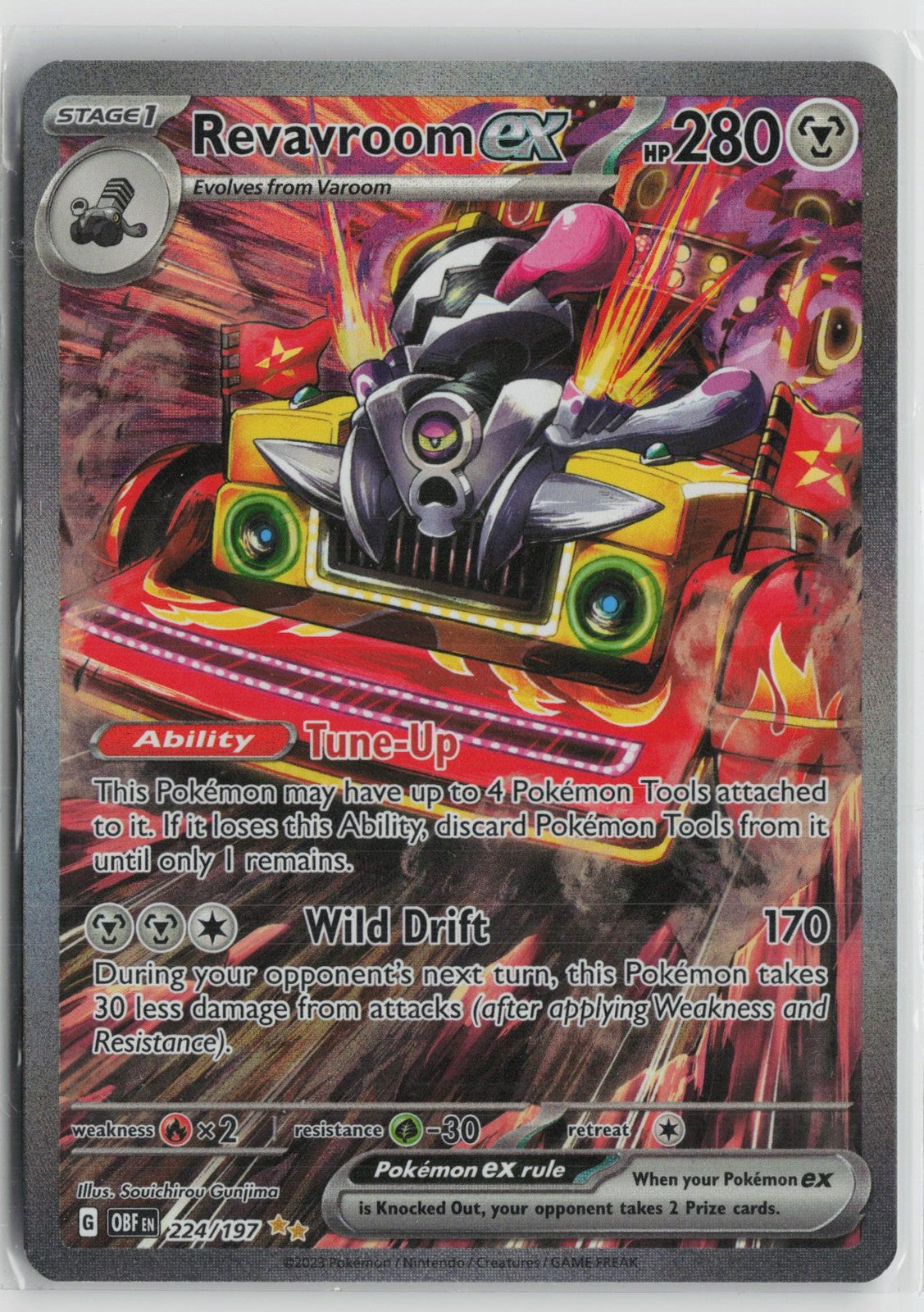 Revavroom ex 224/197 Special Illustration Rare Obsidian Flames Pokemon NM