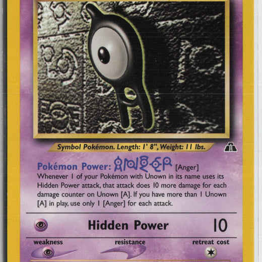Unown [A] 33/75 Rare Neo Discovery Pokemon NM0