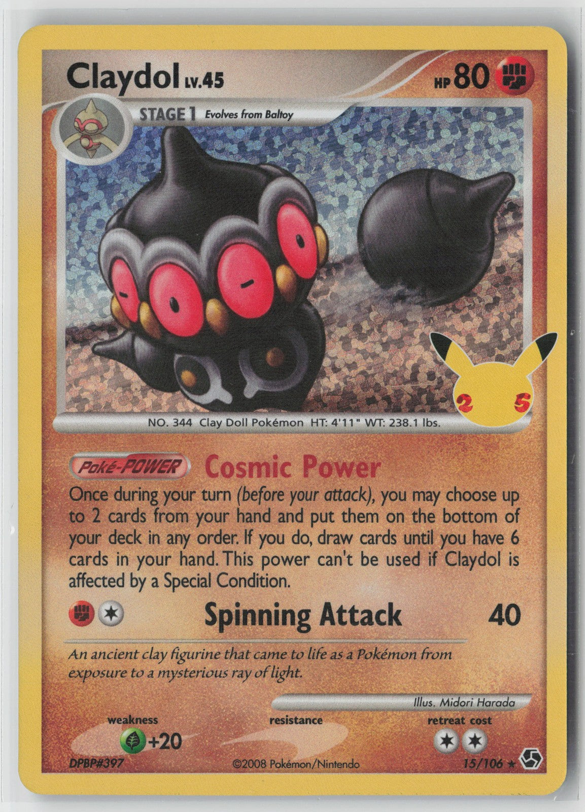 Claydol Classic Collection Celebrations: Classic Collection 15/106 NM