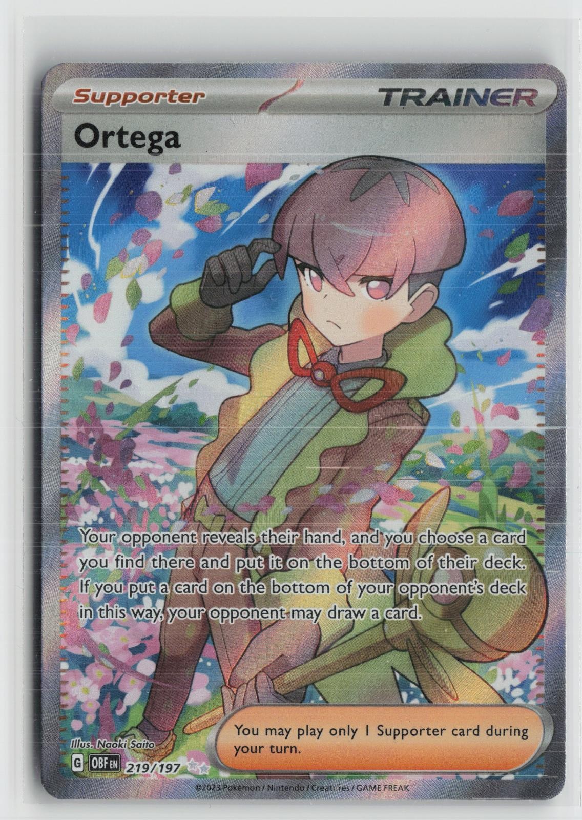 Ortega 219/197 Ultra Rare Obsidian Flames Pokemon NM