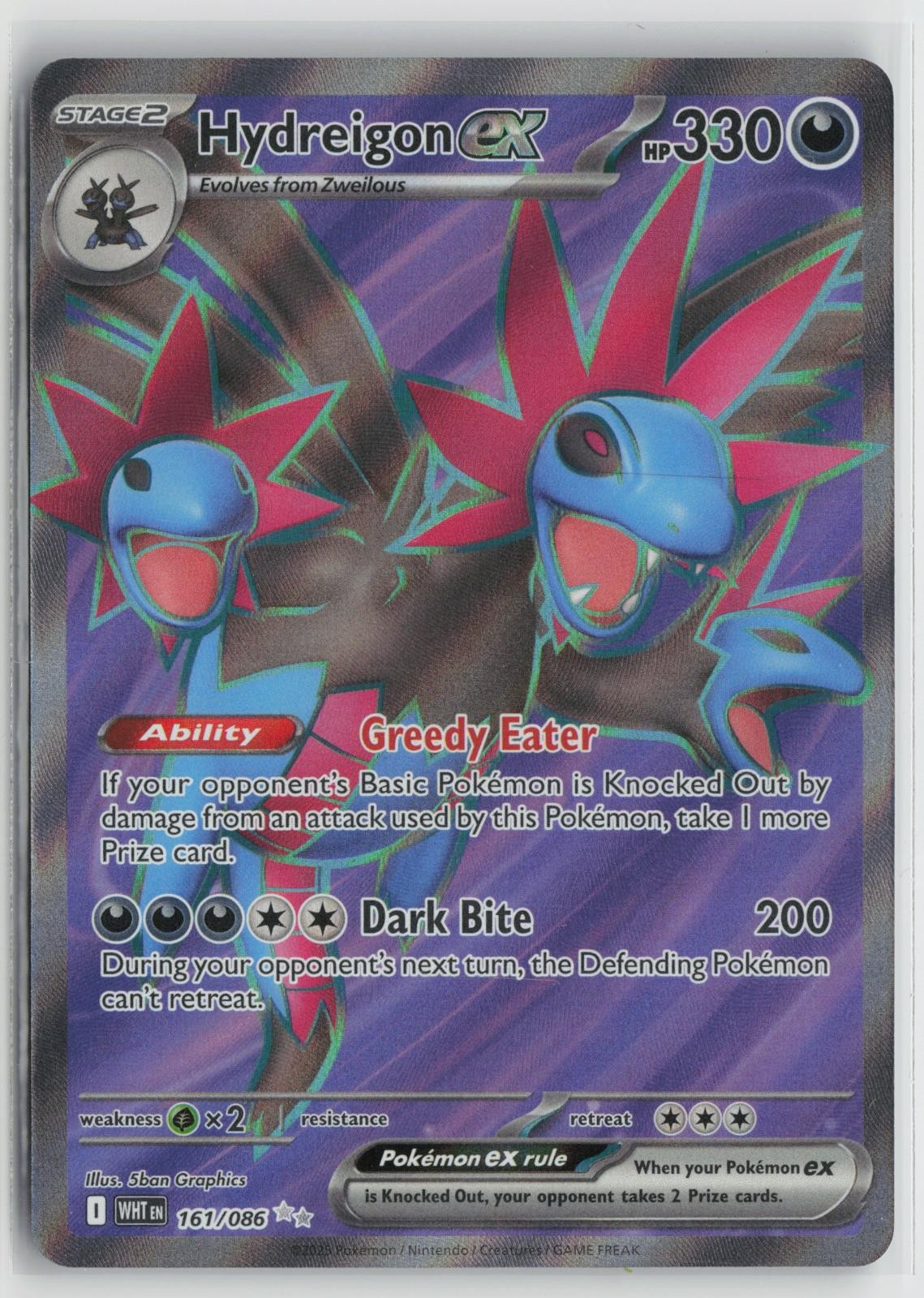 Hydreigon ex 161/086 Holo Ultra Rare White Flare Pokemon NM