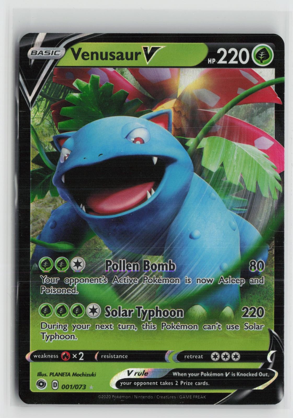 Venusaur V 001/073 Holo V Rare Champion's Path Pokemon NM