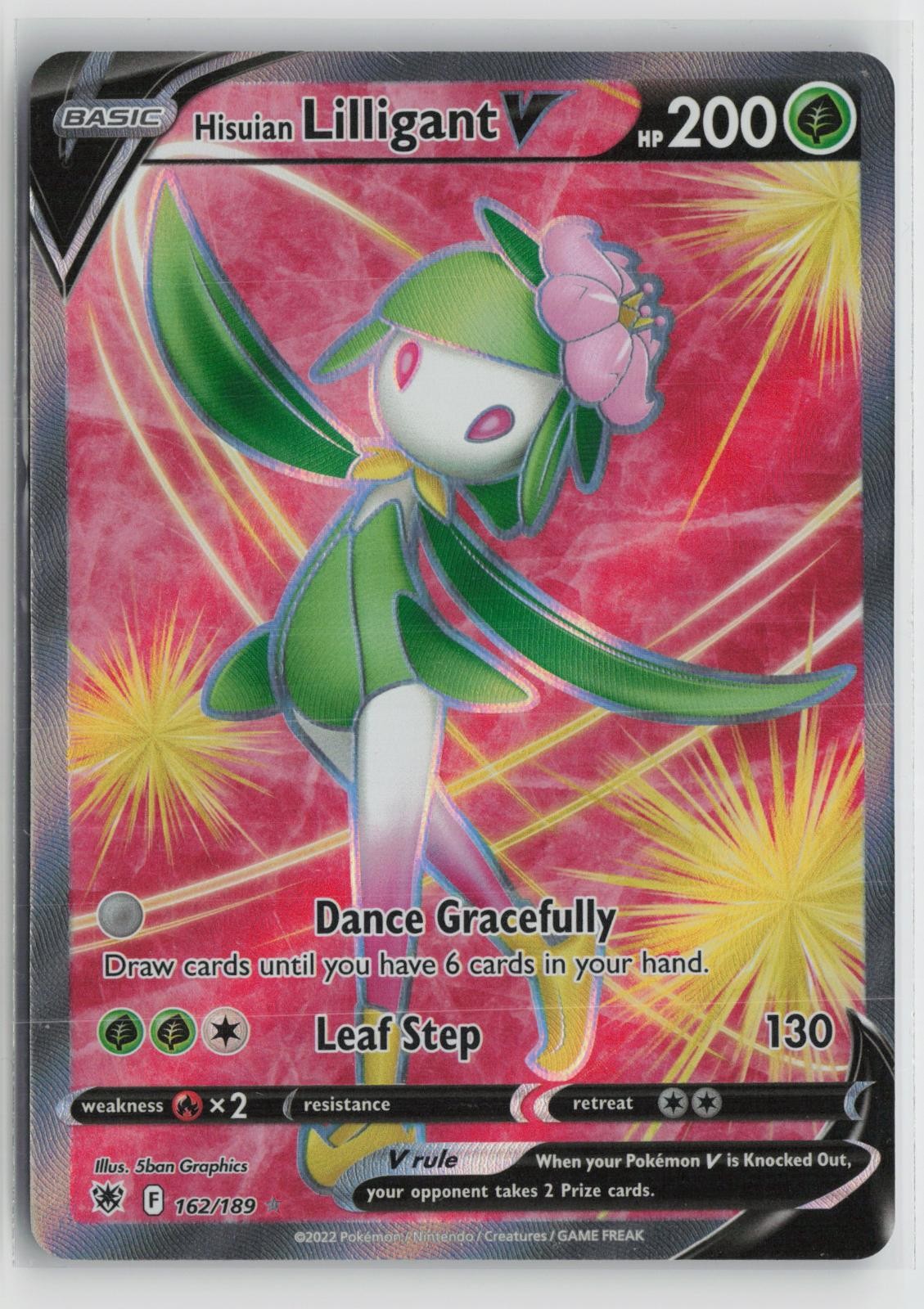 Hisuian Lilligant V 162/189 Ultra Rare Astral Radiance Pokemon NM