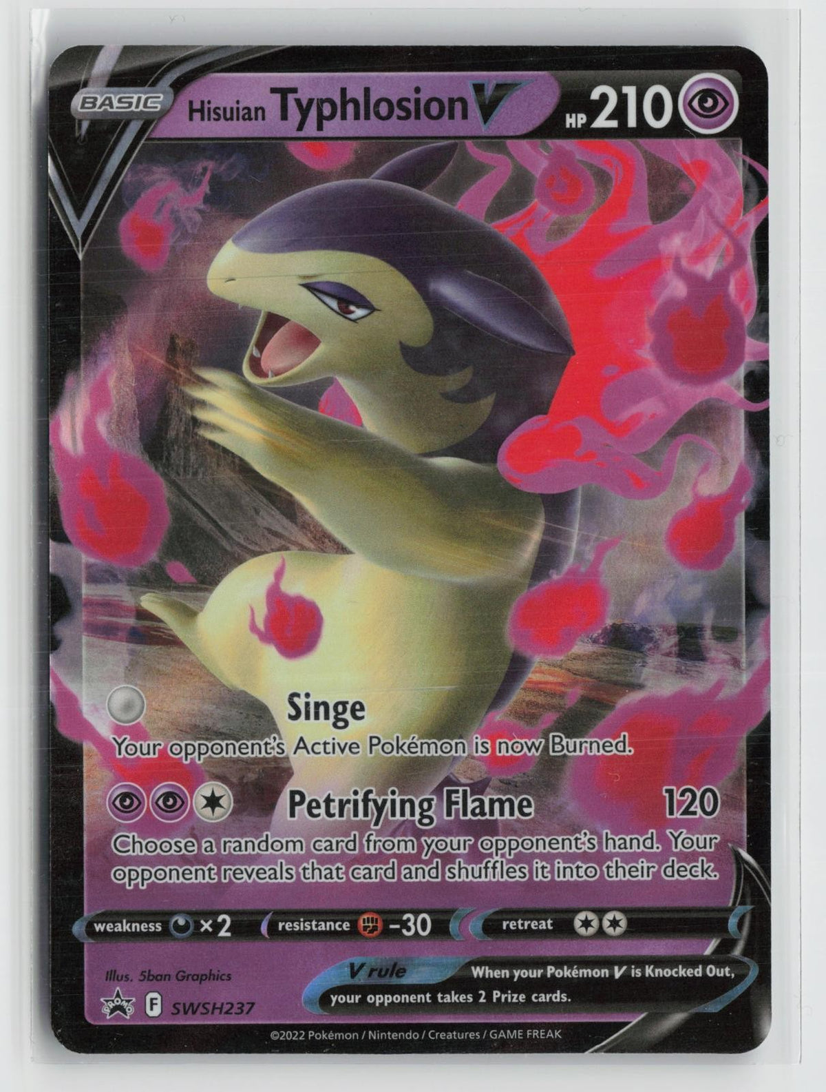Hisuian Typhlosion V SWSH237 Holo Promo Sword & Shield Promo Pokemon NM