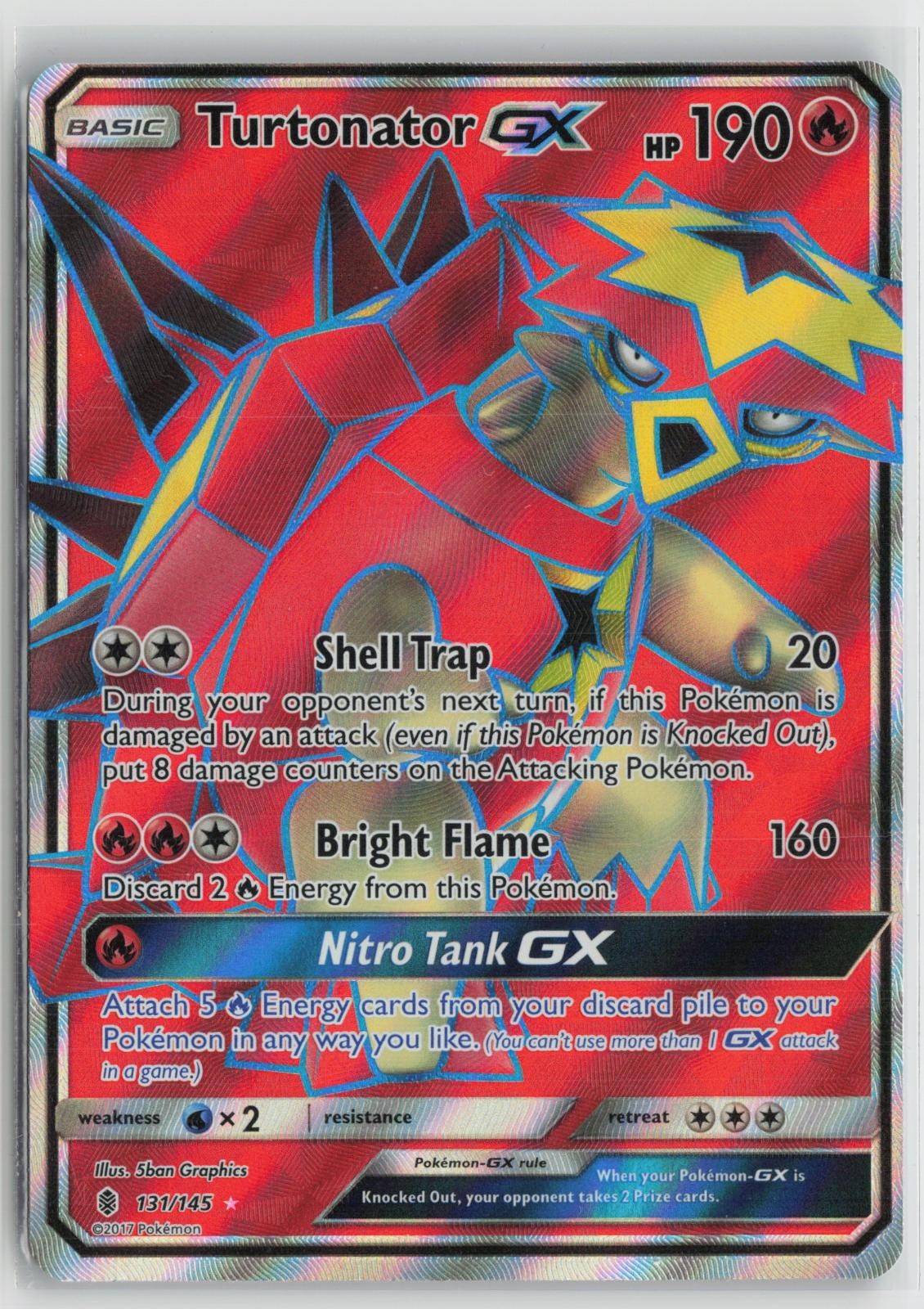 Turtonator GX (Full Art) 131/145 Holo Ultra Rare Guardians Rising Pokemon NM
