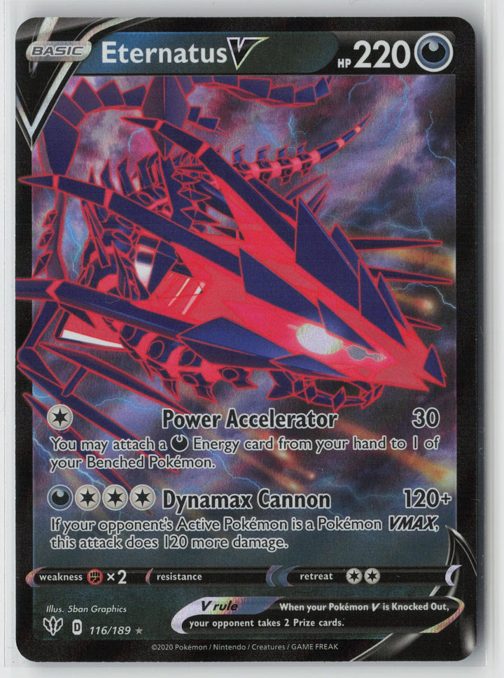 Eternatus V Ultra Rare SWSH03: Darkness Ablaze 116/189 NM0