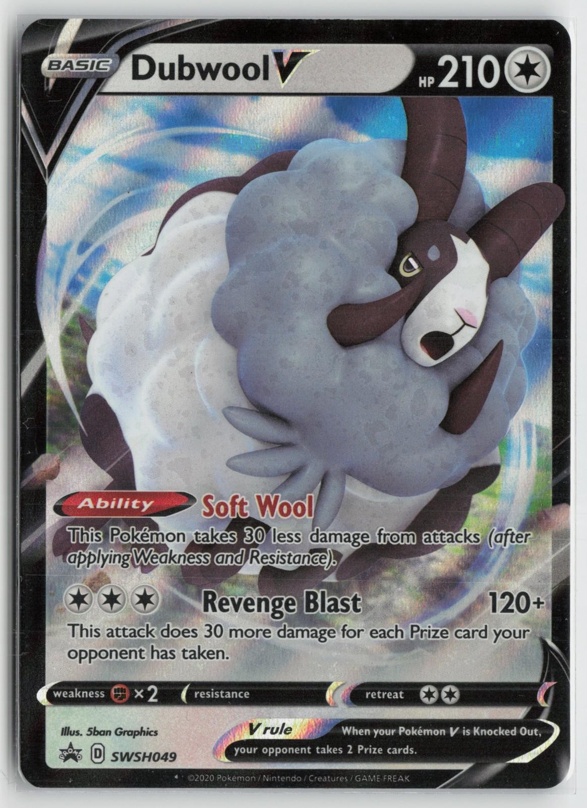 Dubwool V SWSH049 Holo Promo Sword & Shield Promo Pokemon NM
