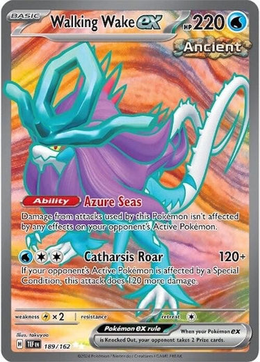 Walking Wake ex 189/162 Temporal Forces TEF Ultra Rare Near Mint Pokemon 2024