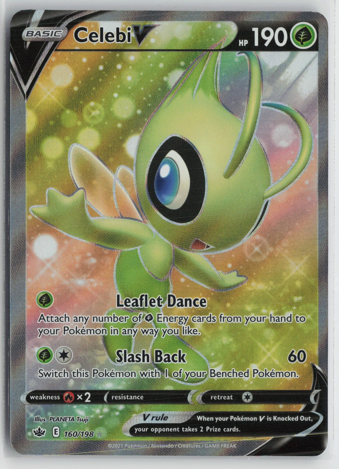 Celebi V 160/198 Rare Ultra Chilling Reign Pokemon NM