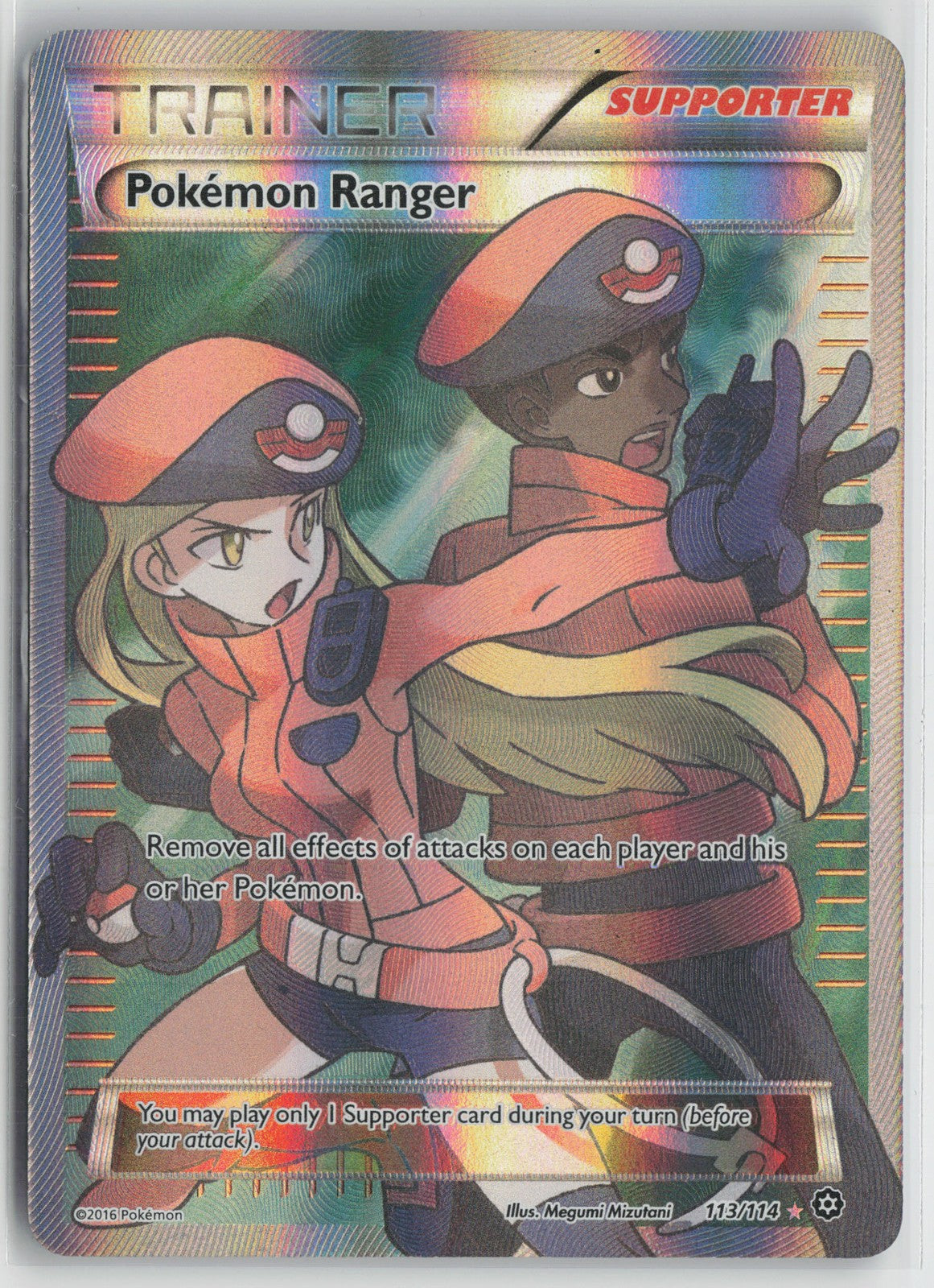 Pokemon Ranger (Full Art) Ultra Rare XY - Steam Siege 113/114 NM