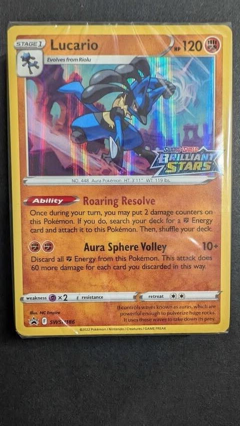 Lucario Stamped Holo - SWSH186 - Brilliant Stars Promo Deck Sealed POKEMON 2022