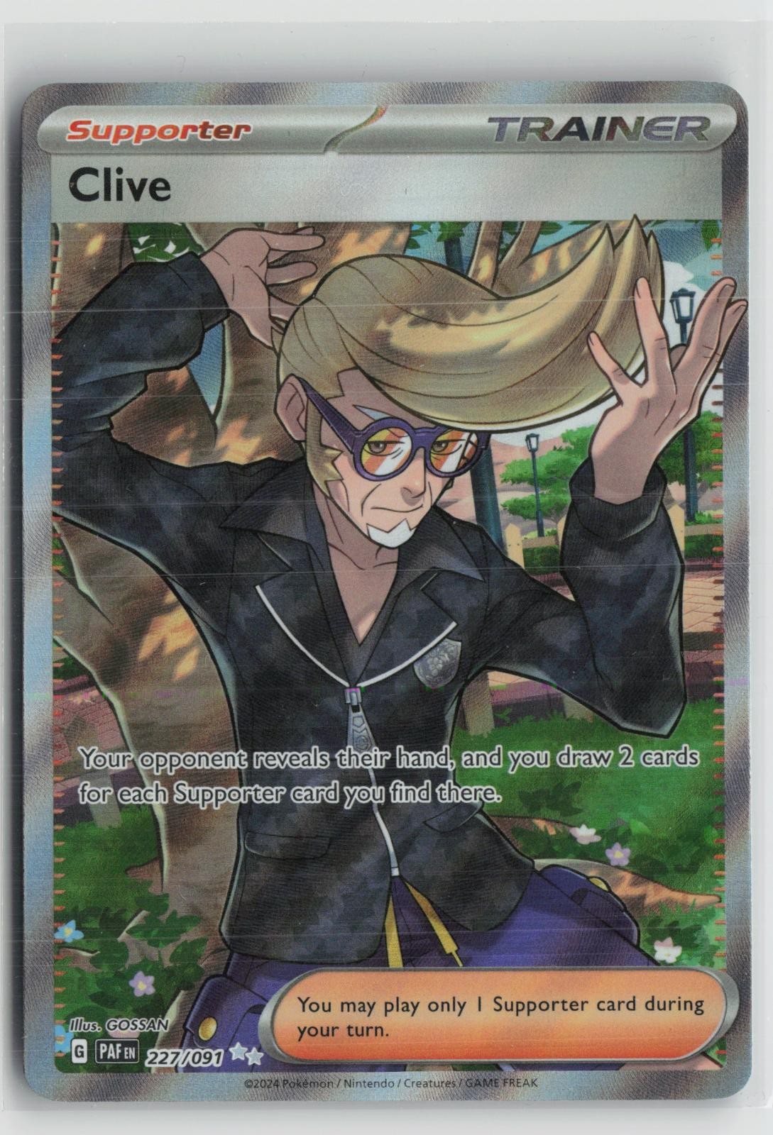 Clive 227/091 Ultra Rare Paldean Fates Pokemon NM