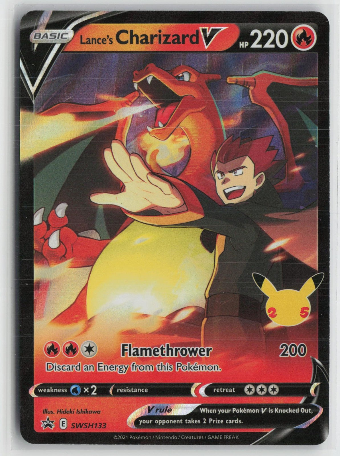 Lance's Charizard V SWSH133 Holo Promo Sword & Shield Promo Pokemon NM
