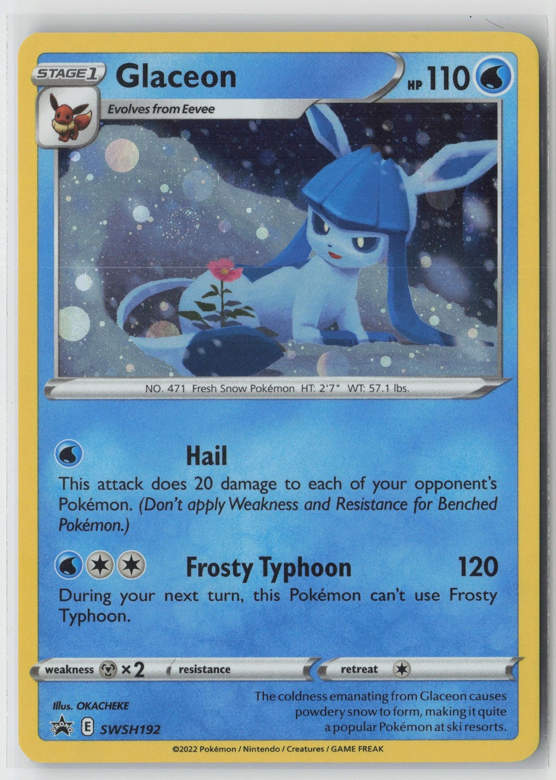 Glaceon SWSH192 Promo SWSH Black Star Pokemon NM