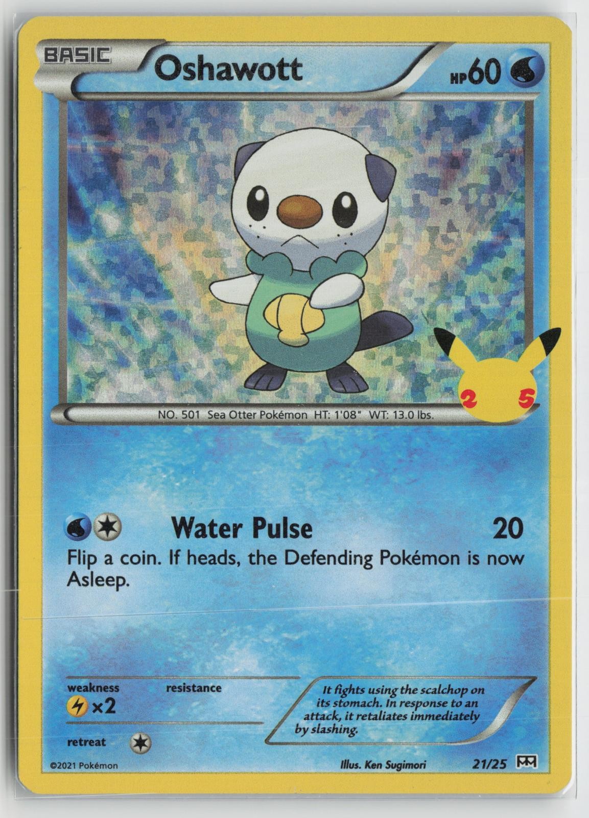 Oshawott 021/025 Promo McDonald's 25th Anniversary Promos Pokemon NM