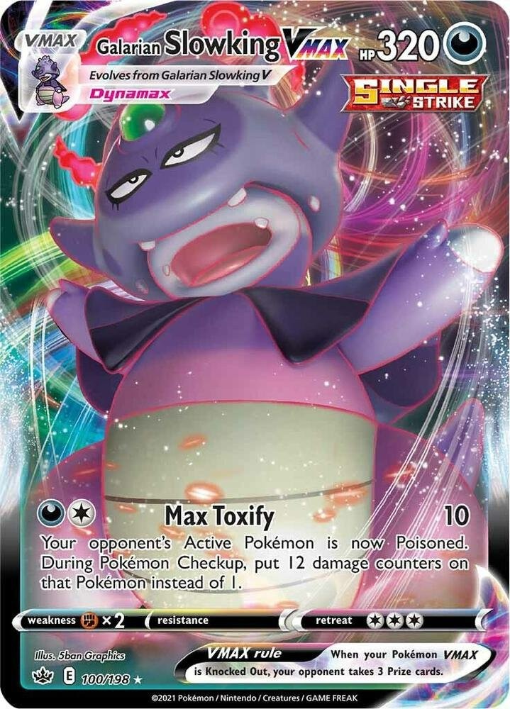 Galarian Slowking VMAX 100/198 Chilling Reign CRE Holo Rare VMAX mint 100 Poke