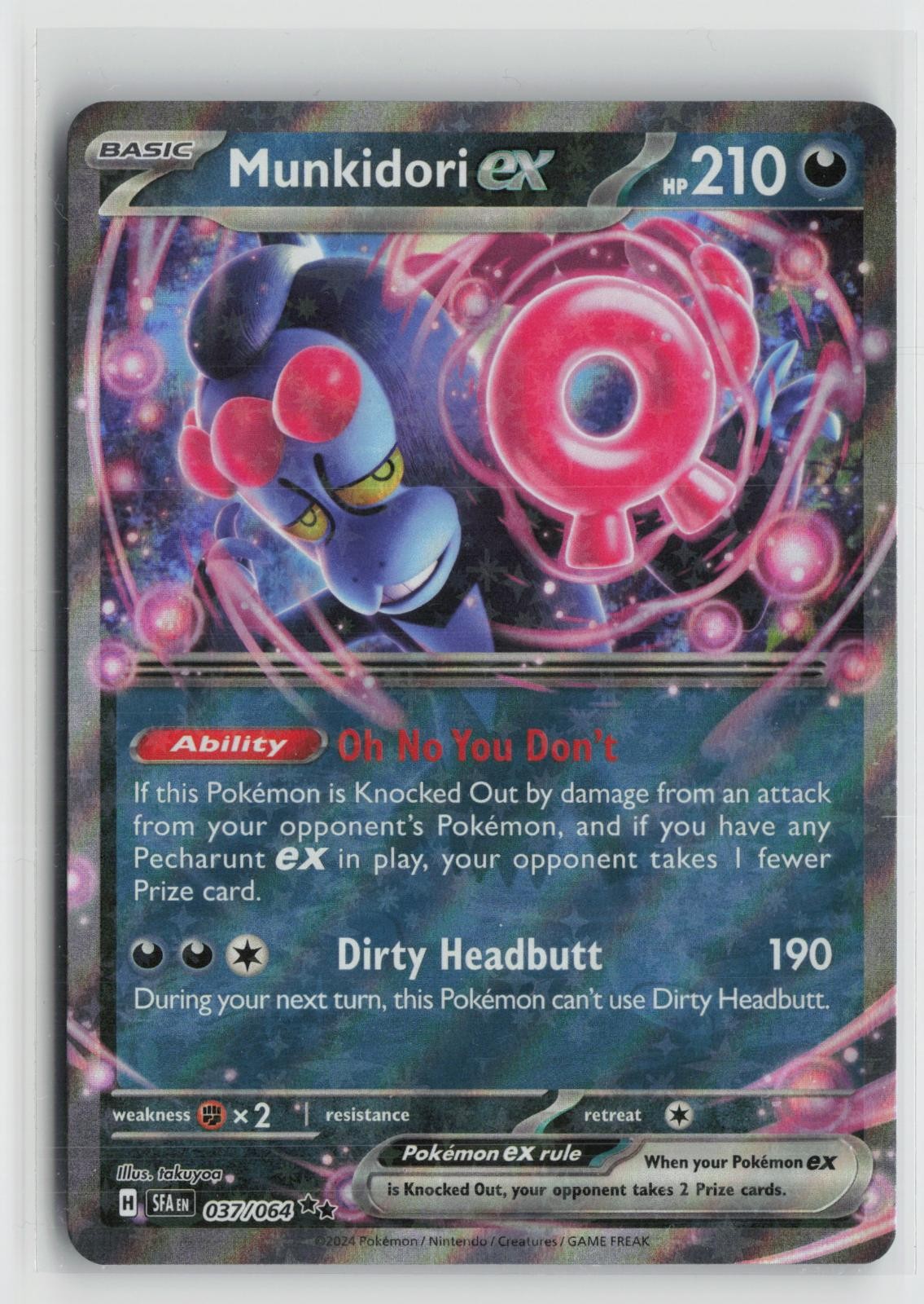 Munkidori ex 037/064 Double Rare Shrouded Fable Pokemon NM